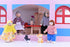 Wooden Dollhouse People Family with 2 Pets (Dog and Cat), 2-4 Inches Doll House Dolls