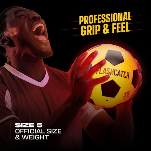 Light Up Soccer Ball, Glow in the Dark Sports Gear for Boys & Girls Ages 8-15+, Cool Night Activity Gift