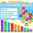Montessori Toys for 1-5 Year Old Boys Girls, 2 In 1 Counting & Spinning Stacking Toys, Educational Gifts for Kids