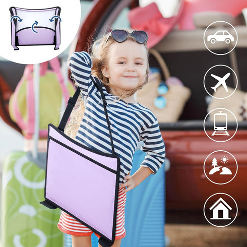 COOLBEBE Kids Travel Tray for Car Seats, Toddler Lap Desk with Dry Erase Surface, Portable Activity Table for Road