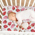 Set, Fitted Crib Sheets for Boys Girls, Soft Breathable Comfortable Watercolor Strawberries Baby Sheet Crib Sheets Fits