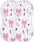 YETTASBIN Cute Bows Ribbons Muslin Baby Burp Cloth, Super Soft Absorbent Cotton Burp Rag Baby Bibs Feeding Cloth