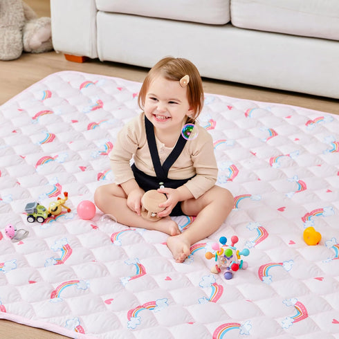 lasoftan Baby Play Mat, Extra Large&Thick Baby Mat for Floor, Foldable Padded Floor