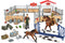 Horse Stable Playset, Horse Toys Set with Rider, Farm Animal Figurines for Kids 3-10, Christmas Birthday Gifts