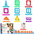 Magnetic Building Tiles for Kids, 64 PCS Educational Stacking Blocks for Boys & Girls, STEM Learning Toys