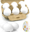 sportsvoutdoors 6pcs Wooden Fake Eggs, White Wooden Easter Eggs, DIY Kitchen Pretend Play