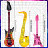 Naturahand 10pcs Set Inflatable Instruments Party Props Rock Star Toy Inflatable Saxophone Bass Rock Microphone Rock