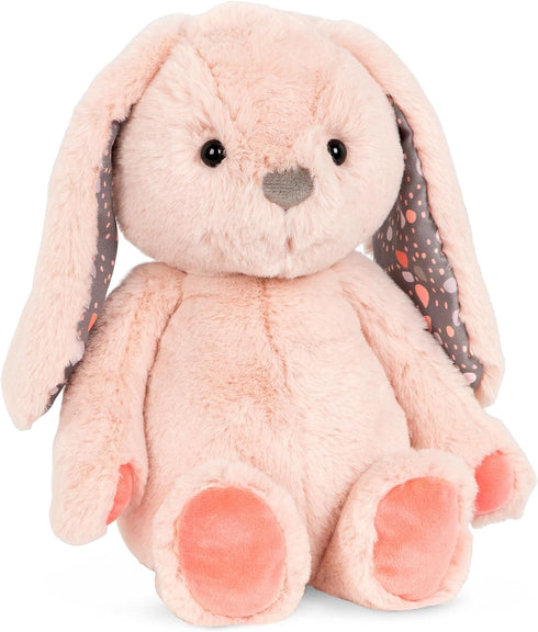 B. toys B. softies 12" Pink Plush Bunny, Huggable Stuffed Animal Toy for Newborns & Toddlers