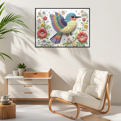 1000 1000 27.6"x19.7" Gem Bird Piece Puzzle for Adults, Hard Challenging Pieces Jigsaw Puzzles for Adults, Colorful Art