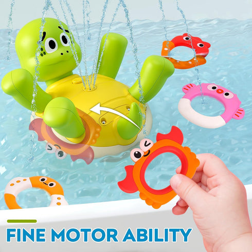 MUONE 1-3, Swimming 2-4 5 6-12/12-18 1 Baby Bath Toys for Kids Ages Sprinkler Turtle Water Toys for Toddlers