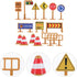 Playset: 30pcs 3+ iplusmile Kids Traffic Signs Street Traffic Cone Barricade Signs Crosswalk Signal Educational Mini
