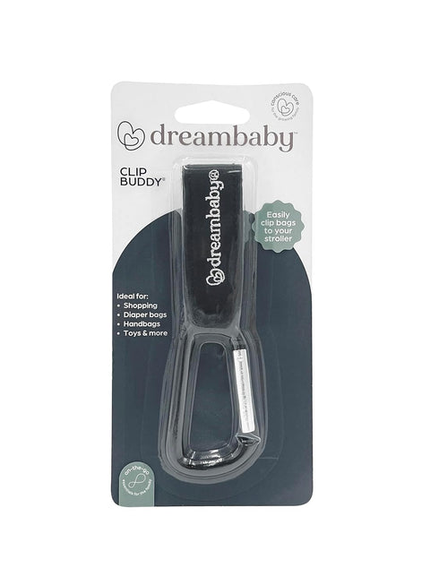 Dreambaby Clip Buddy Stroller Hook Carabiner, Bag Holder - Black, Model L271