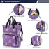 SUABO Backpack Powder-colored Bear Cub Hoshiboshi Fuuka Pattern Baby Diaper Bag Large Bag Waterproof Travel Diaper Bags