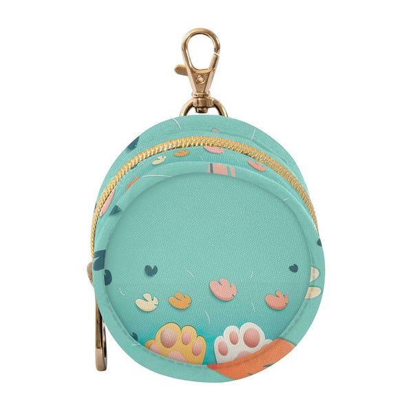 YETTASBIN Cat Paw Portable Pacifier Holder Case with Metal Hook Buckle & Zipper