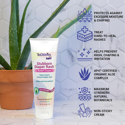 2.2 oz TriDerma Stubborn Diaper Rash Relief Cream - FSA Eligible