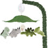 Dinosaur Crib Mobile Grey and Green Dino Baby Crib Mobile with 3-Mode