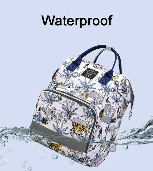 Ybberik Backpack, Diaper Bag Multifunction Waterproof Diaper Changing Bag with Insulated Pockets, Stroller Straps