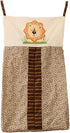 CribMATE African Lion Themed Diaper Organizer (Golden-Brown, Animal Print)