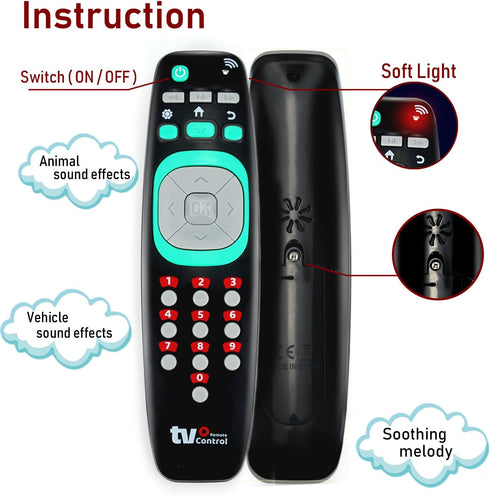 Baby Remote Control Toy and Smartphone Bundle, Pretend Play Playset for Toddlers Babies, Musical Toys with light and sound for Boys and Girls