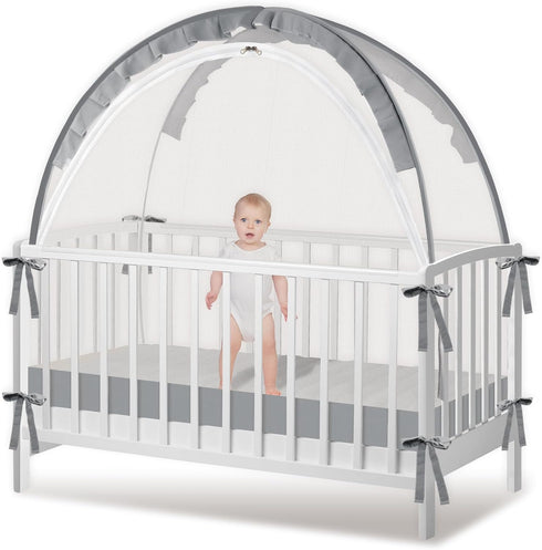 Zkaitoy Crib Tent - Crib Net to Keep Baby in, Stop Baby from
