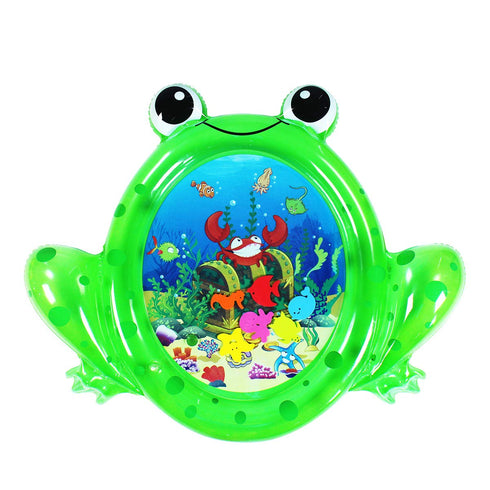 Frog Baby Water Mat, Inflatable Play Mat, Tummy Time Baby Toys, Fun Early Development Activity Play Center for Newborn