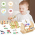 3 4 5 Montessori Learning and Educational Toys Gifts for Kids Years, Wooden Reading Blocks Toys, Preschool Kindergarten