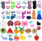 E-TING 11 Items, 3 Pcs Doll Beach Bikini Swimsuit + 3 Pcs Swim Ring + 5 Pairs Shoes for 11.5 Inch Girl Doll (Random