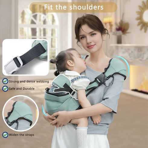 Smanlia 8-55lbs(Black) Baby Sling Carrier, Baby Carrier Newborn to Toddler Wrpas Carrier Essentials Safety, Portable