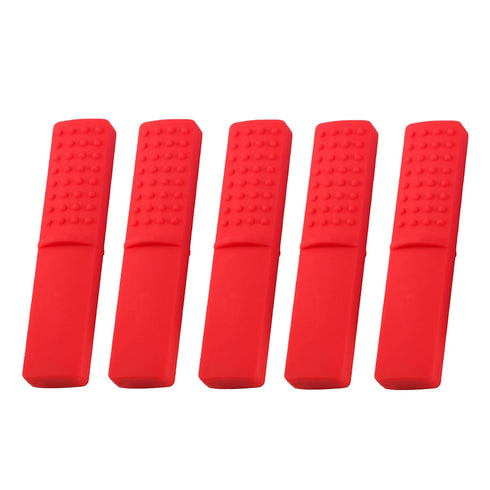 Zdxftc 5 pcs Red Chewy Oral Tubes Tough Bar for People with ADHD,