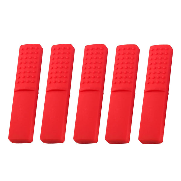 Zdxftc 5 pcs Red Chewy Oral Tubes Tough Bar for People with ADHD,