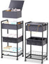 TUDALLK Baby Diaper Caddy Organize-3 Tier RollingDiaper Cart Newborn essentials Diaper2In1 Caddy With