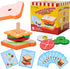 Wooden Sandwich Stacking Toys, Montessori Toys for Toddlers Kitchen Play Food Educational