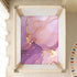 Bseiialft 52 28 Purple Gold Abstract Marble Crib Sheets for Boys Girls Soft and Breathable Cotton Baby Sheets