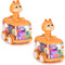 Baby Toy Cars Press and Go Car for Toddlers, Light Up Birthday Gifts for Kids Boys Girls, Giraffe 2PCS
