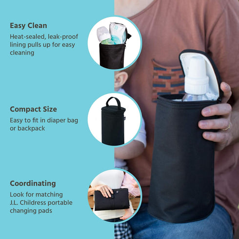 Pack 1-2 J.L. Childress Breast Milk Cooler Travel Bag - Insulated Baby Bottle Storage Bag, Portable Organizer