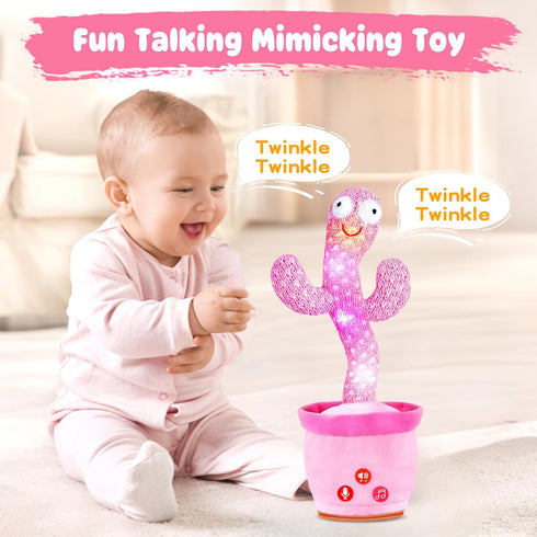 18 1 SANJOIN Dancing Talking Cactus Toy for Baby Toddlers, Baby Girl Toys Months+, Adjustable Volume, Mimicking