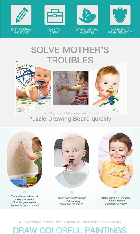Magnetic Drawing Board for Toddlers, Travel Size Erasable Sketch Toy with Carry Bag, Magnet Pen & Three Stampers