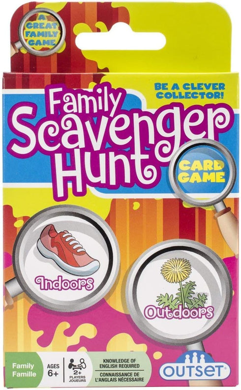 Outset Media Family Scavenger Hunt Card Game, Travel Friendly Indoor and Outdoor, Ages 6+