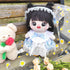 niannyyhouse 20cm Plush Doll Clothes - Blue Dress & Headwear for 8in Soft Stuffed Plush Toy Accessories