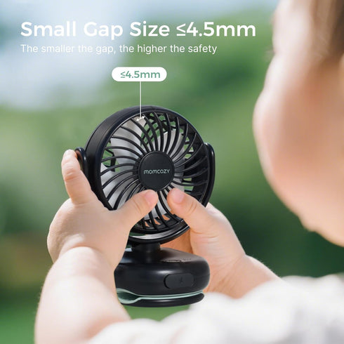 Momcozy 4-Speed 0.26lb 4.5mm Backpack/Table/Chair Portable Stroller Fan with Clip | Mini-Fan for Carrier | Personal