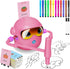 Peledic Drawing Robot Toy for Kids with 100 Word Cards & 12