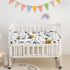 Datura home Set,3pcs Crib Bedding Nursery Crib Bedding with Comforter Crib Sheet & Crib Skirt,Watercolor Butterfly