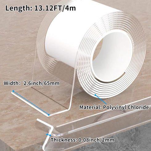 KAIYUER 13.12 2.6 0.08 FT Edge Corner Protector Baby Proofing,Soft Clear Furniture Table Corner Guard & Edge Safety