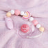 Aori Pacifier Clips for Rebron Baby Dolls Pacifier Holders Silicone Paci Clips with Magnetic Paci -Pink