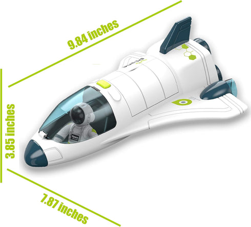 Space Rocket Shuttle Toy Set - Spacecraft Airplane Toys with Lights, Sound & Astronaut Figures for Kids