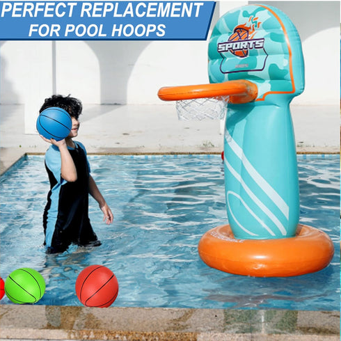 Mini Basketball for Indoor Mini Basketball Hoop, 7" Soft Rubber Replacement Basketballs Toy for Kids Adults, Pool Beach