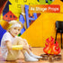 Sumind 4 Pieces Inflatable Campfire Props | 12 Inch Fake Camping Party Decoration for Indoor and Outdoor Games