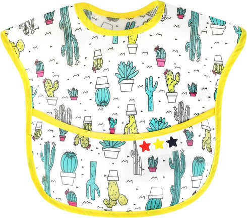 Accmor 4-Pack Mess-Proof Waterproof Baby Bibs - for Easy Eating