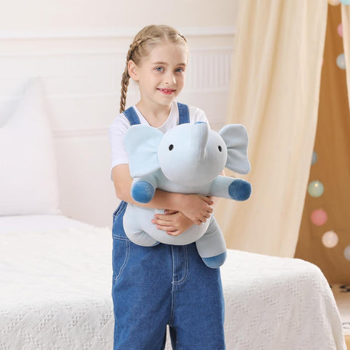 24", 4.2 WeBingo Weighted Elephant Stuffed Animals Pounds Blue Weighted Plush for Kids Adults Boys Girl, Cute Plushies