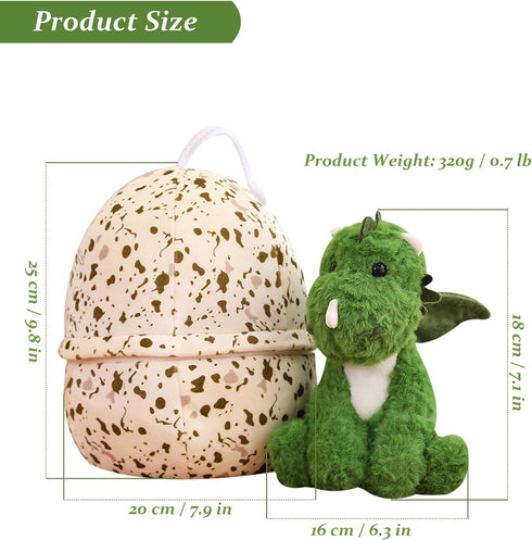 Dinosaur Stuffed Animal Toys,Dinosaur Plush Figure Toys Small Dino Pterosaur Plush Toys with Big Dinosaur Egg Cute Plush Doll Soft Stuffed Animal Gift for Boys Girls Baby Kids Toddlers (Small)